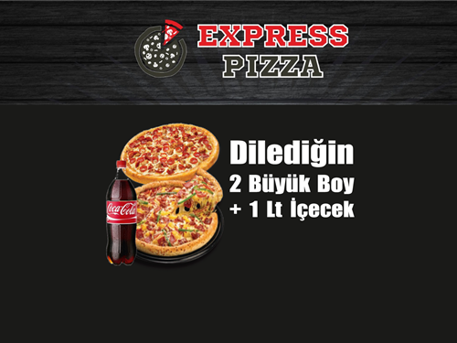Dilediğin 2 Büyük Boy + 1 Lt İçecek