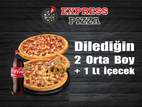 Dilediğin 2 Orta Boy +1Lt İçecek